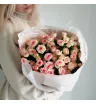 Монобукет из 15 веточек кустовых роз  1