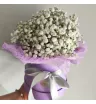 Белоснежная гипсофила в лавандовой коробке 1