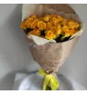 Монобукет из 15 кустовых жёлтых роз  2