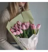 Букет с тюльпанами «Букет из 25 тюльпанов Пыльная роза » 2