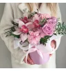 Орхидеи и розы в лавандовой коробке  2