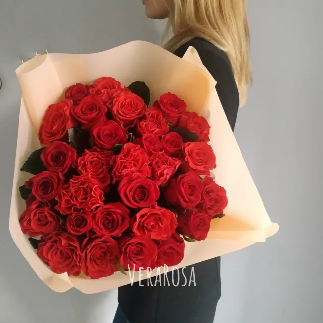 Монобукет из 25 роз VeraRosa   1